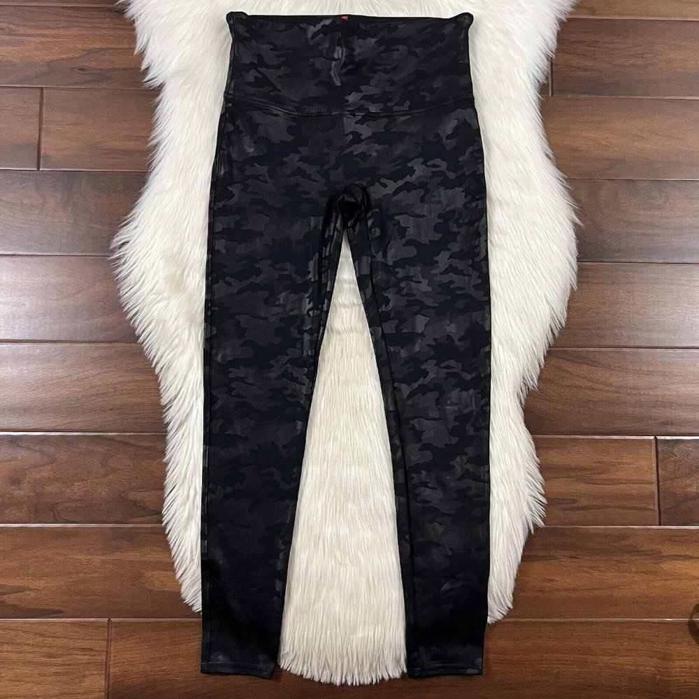 SPANX Black Camo High-Waist Leggings
